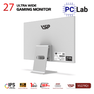 Màn hình cong VSP UltraWide VU279Q1 27inch QHD 165Hz (27'', QHD, 165Hz, 1ms, IPS, FreeSync) - Trắng/Hồng