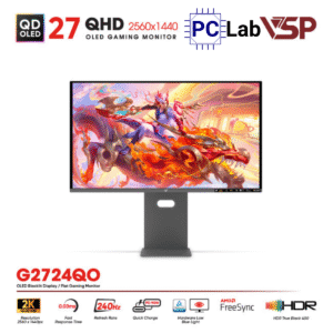 Màn hình VSP Ai Gaming Vision Pro G2724QO 27inch QHD 240Hz (27'', QHD, 240Hz, 0.03ms, G-Sync, QD-OLED)