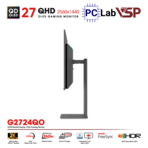 Màn hình VSP Ai Gaming Vision Pro G2724QO 27inch QHD 240Hz (27'', QHD, 240Hz, 0.03ms, G-Sync, QD-OLED)