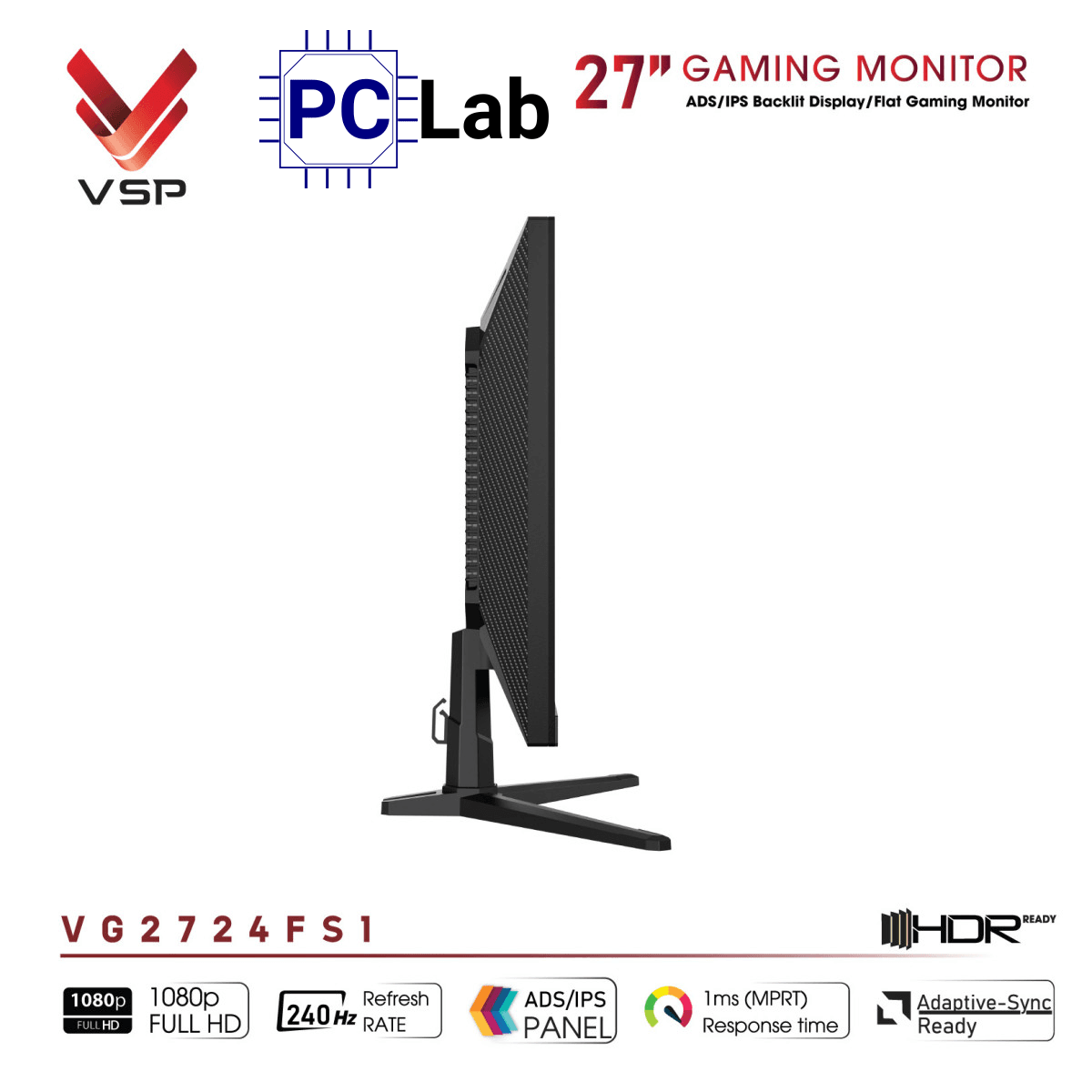 Màn hình VSP eSport Gaming VG2724FS1 27inch Full HD 240Hz (27'', Full HD, 240Hz, 1ms, IPS, FreeSync)