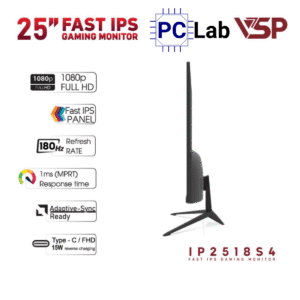 Màn hình VSP Gaming IP2518S4 25inch Full HD 180Hz (25'', Full HD, 180Hz, 1ms, Fast IPS, FreeSync, Adaptive-Sync)