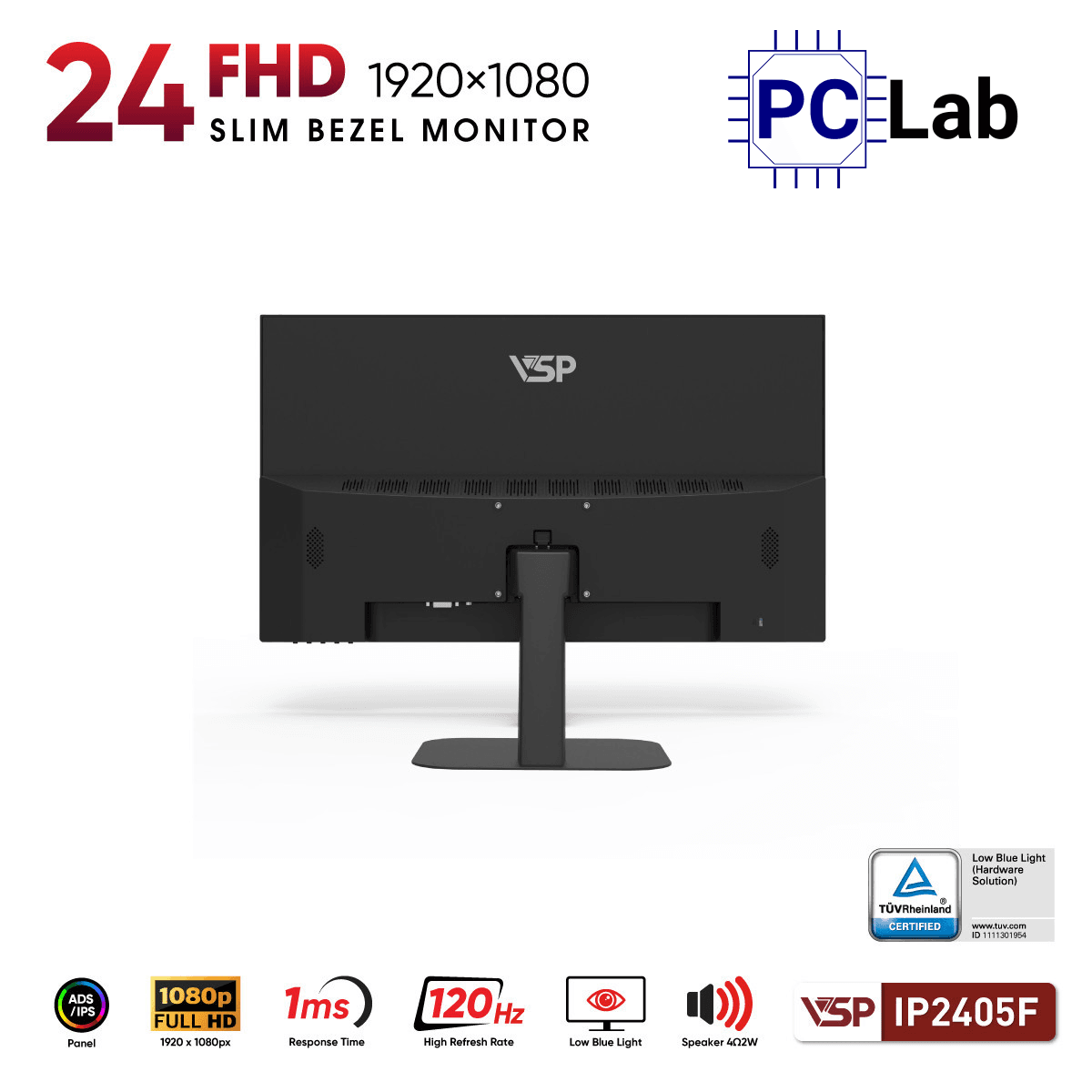 Màn hình VSP IP2405F 24inch Full HD 100Hz (24'', Full HD, 100Hz, 1ms, IPS)