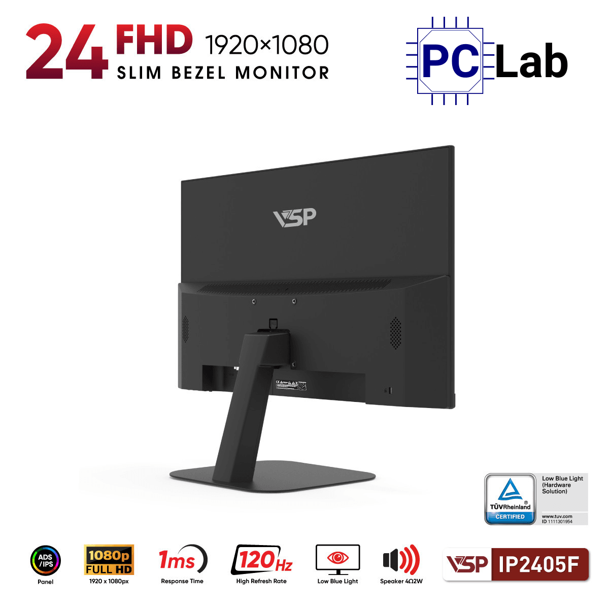 Màn hình VSP IP2405F 24inch Full HD 100Hz (24'', Full HD, 100Hz, 1ms, IPS)