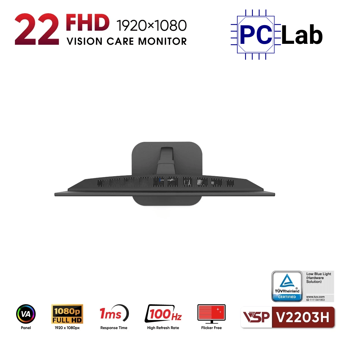 Màn hình VSP V2203H 22inch Full HD 100Hz (22'', Full HD, 100Hz, 5ms, VA) – Đen