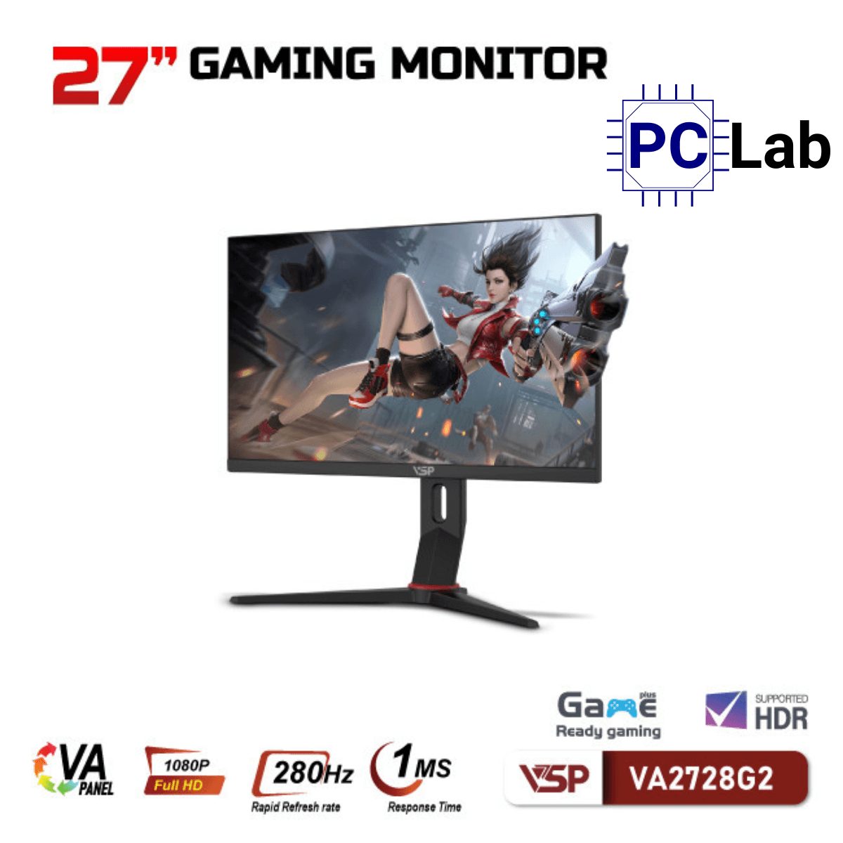 Màn hình VSP VA2728G2 27inch Full HD 280Hz (27'', Full HD, 280Hz, 1ms, VA, FreeSync)