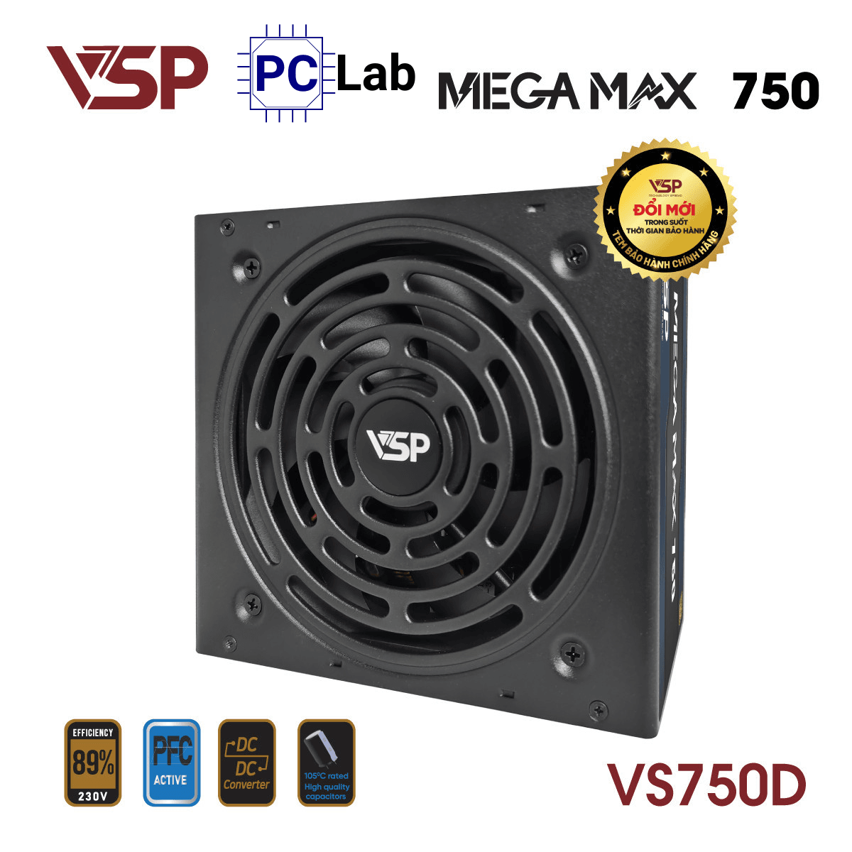 Nguồn PC máy tính VSP MEGAMAX VS750D 750W