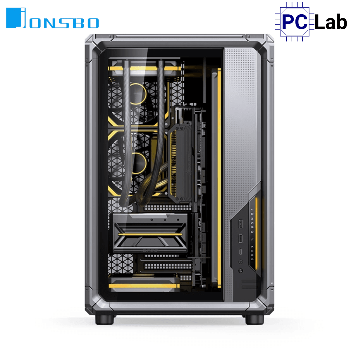 Vỏ case PC máy tính Jonsbo X400 Gray (ATX, Mid Tower, Xám)