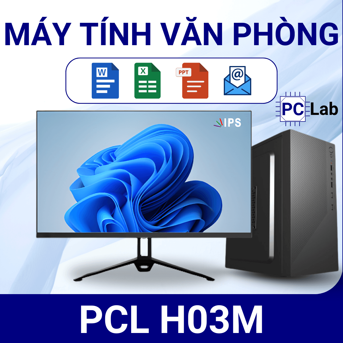 Máy tính PC văn phòng PCL H03M kèm màn hình