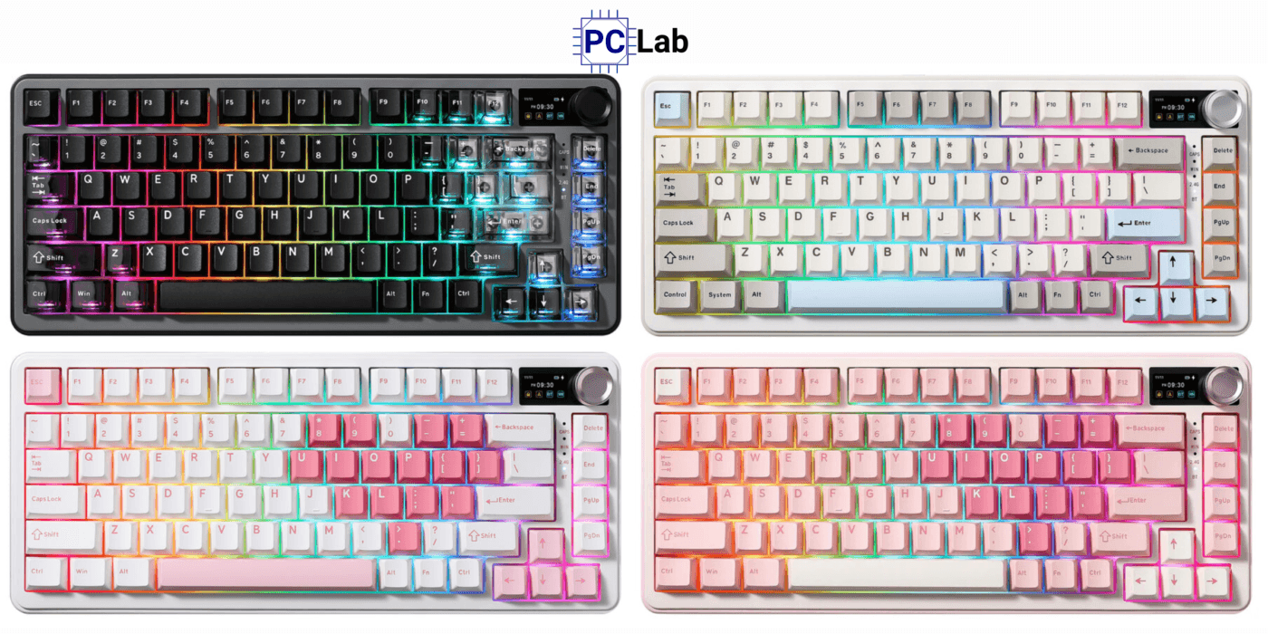 Yunzii Ra Mắt Bàn Phím Cơ Không Dây B75 PRO MAX Có Núm Xoay & Màn Hình TFT