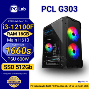 PC Gaming PCL G303 (Intel Core i3-12100F, RAM 16GB, GTX1660s 6Gb)