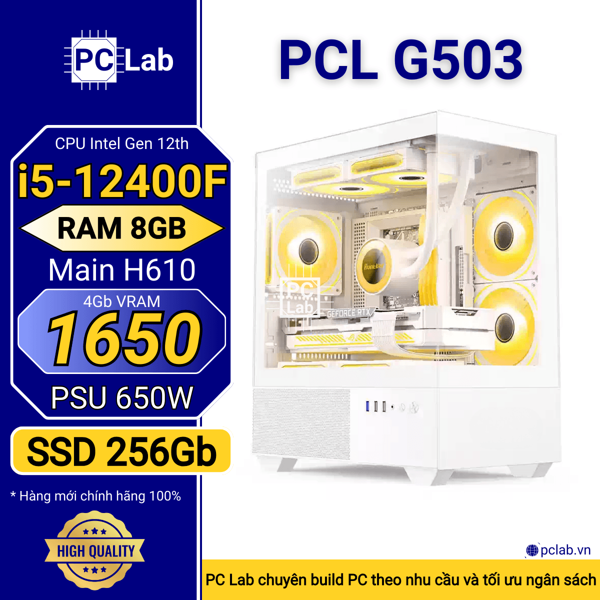 C Gaming PCL G503 (Intel Core i5-12400F, RAM 8GB, GTX1650 4Gb)