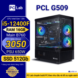 PC Gaming PCL G509 (Intel Core i5-12400F, RAM 16GB, RTX3050 6Gb)