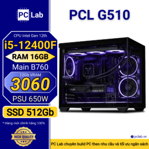 PC Gaming PCL G510 (Intel Core i5-12400F, RAM 16GB, RTX3060 12Gb)