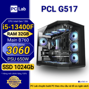 PC Gaming PCL G517 (Intel Core i5-13400F, RAM 32GB, RTX3060 12Gb)