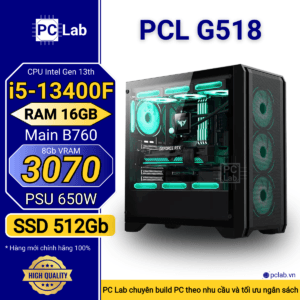 PC Gaming PCL G518 (Intel Core i5-13400F, RAM 16GB, RTX3070 8Gb)