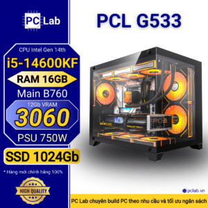 PC Gaming PCL G533 (Intel Core i5-14400F, RAM 16GB, RTX3060 12Gb)