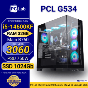 PC Gaming PCL G534 (Intel Core i5-14600KF, RAM 32GB, RTX3060 12Gb)