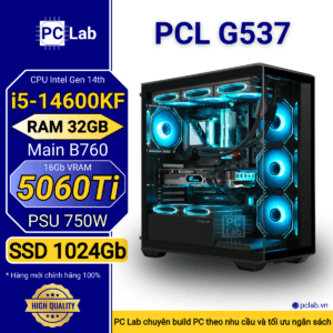 PC Gaming PCL G537 (Intel Core i5-14600KF, RAM 32GB, RTX5070Ti 16Gb)