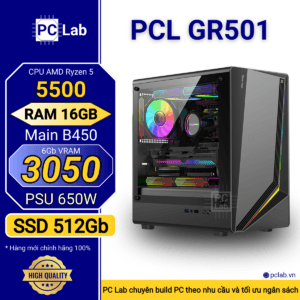 PC Gaming PCL GR501 (AMD Ryzen 5 5500, RAM 16GB, RTX3050 6Gb)