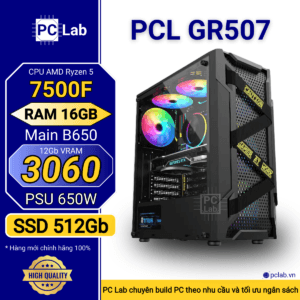 PC Gaming PCL GR507 (AMD Ryzen 5 7500F, RAM 16GB, RTX3060 12Gb)