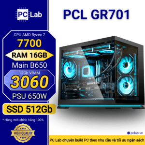 PC Gaming PCL GR701 (AMD Ryzen 7 7700, RAM 16GB, RTX3060 12Gb)