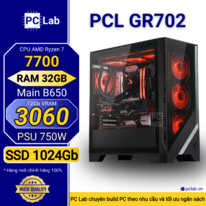 PC Gaming PCL GR702 (AMD Ryzen 7 7700, RAM 32GB, RTX3060 12Gb)