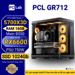 PC Gaming PCL GR712 (AMD Ryzen 7 5700X3D, RAM 16GB, RX6600 8Gb)