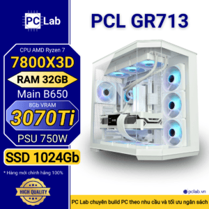 PC Gaming PCL GR713 (AMD Ryzen 7 7800X3D, RAM 32GB, RTX3070Ti 8Gb)