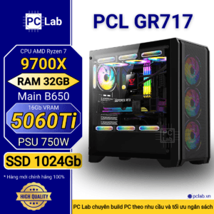 PC Gaming PCL GR718 (AMD Ryzen 7 9800X3D, RAM 32GB, RTX5070Ti 16Gb)