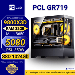 PC Gaming PCL GR719 (AMD Ryzen 7 9800X3D, RAM 32GB, RTX5080 16Gb)