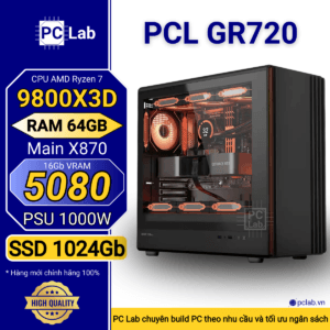 PC Gaming PCL GR720 (AMD Ryzen 7 9800X3D, RAM 64GB, RTX5080 16Gb)