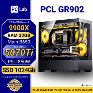 PC Gaming PCL GR902 (AMD Ryzen 9 9900X, RAM 32GB, RTX5070Ti 16Gb)