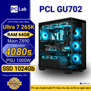 PC Gaming PCL GU702 (Intel Core Ultra 7 265K, RAM 64GB, RTX4080s 16Gb)