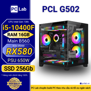 PC Gaming PCL G502 (Intel Core i5-10400F, RAM 16GB, RX580 8Gb)