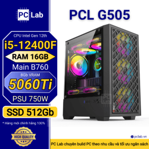 PC Gaming PCL G505 (Intel Core i5-12400F, RAM 16GB, RTX5060Ti 8Gb)