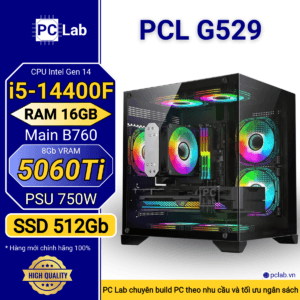 PC Gaming PCL G529 (Intel Core i5-14400F, RAM 16GB, RTX5060Ti 8Gb)