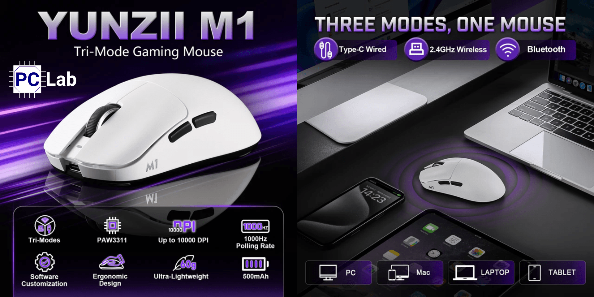 Chuột Không Dây YUNZII M1 Lightweight