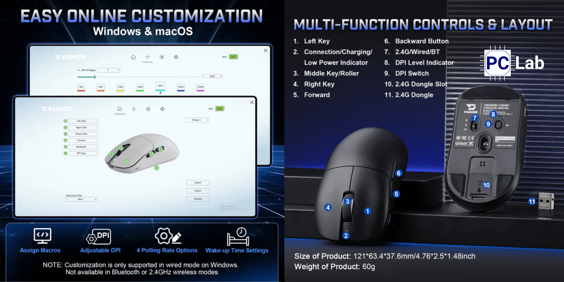 Chuột Không Dây YUNZII M1 Lightweight