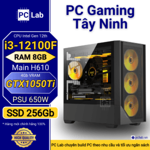 PC Gaming Tây Ninh I3 12100F, Ram 8GB, SSD 256GB, GTX 1050Ti