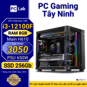 PC Gaming Tây Ninh I3 12100F, Ram 8GB, SSD 256GB, RTX 3050