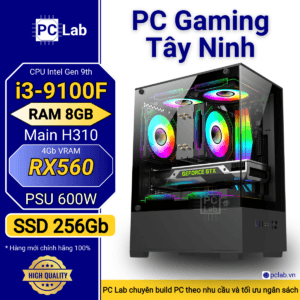 PC Gaming Tây Ninh I3 9100F, Ram 8GB, SSD 256GB, RX560
