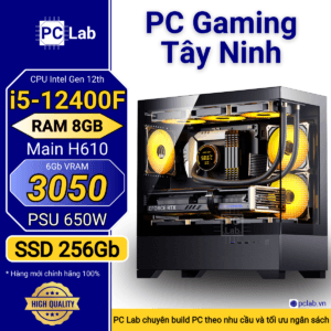 PC Gaming Tây Ninh I5 12400F, Ram 8GB, H610, SSD 256GB, RTX 3050