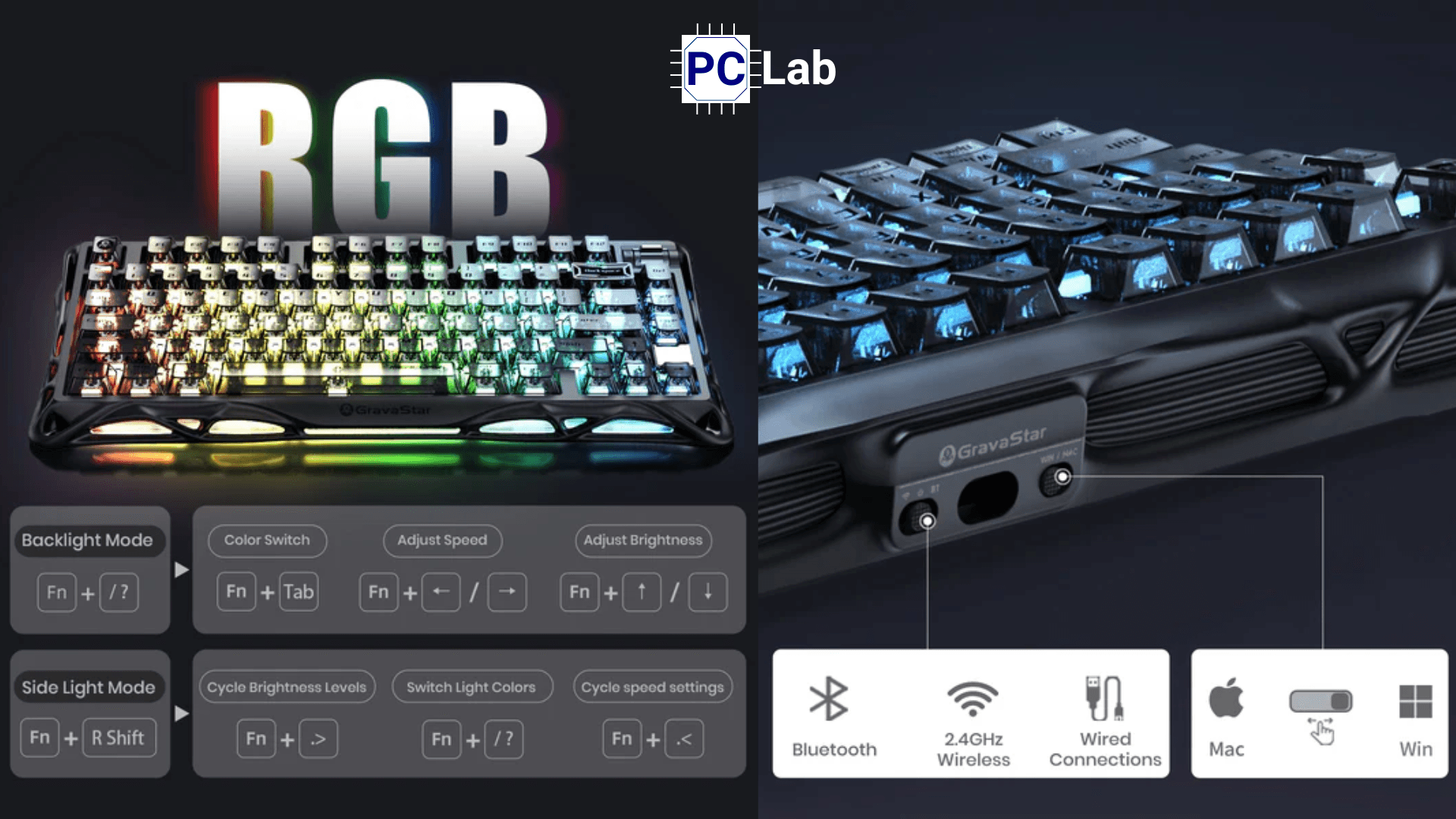 bàn phím cơ Gravastar Mercury K1 Stealth Black