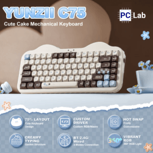 Yunzii bổ sung phiên bản màu Choco Blue vào dòng bàn phím cơ C75 Cake