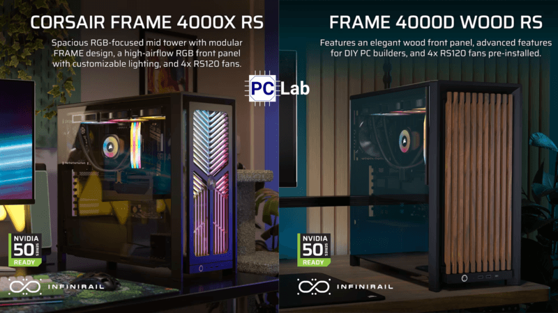 Corsair Ra Mắt Vỏ Case FRAME 4000X RS và FRAME 4000D WOOD RS