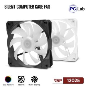 Fan Case VSP 12025 (12cm, LED, Đen/Trắng)