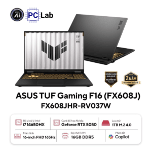 Laptop ASUS TUF Gaming F16 FX608JHR-RV037W (i7-14650HX, 16GB, 1TB, RTX 5050 8GB, 16" WUXGA, Win11 Home, Jaeger Gray)
