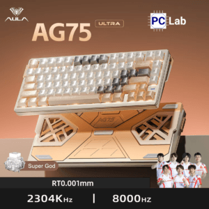 Bàn phím HE Aula AG75 bàn phím gaming Hall Effect 75% với polling rate 8K, Rapid Trigger 0.001mm, thiết kế nhôm CNC cao cấp, RGB sống động, tối ưu cho esports