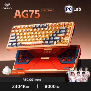 Bàn phím HE Aula AG75 bàn phím gaming Hall Effect 75% với polling rate 8K, Rapid Trigger 0.001mm, thiết kế nhôm CNC cao cấp, RGB sống động, tối ưu cho esports.