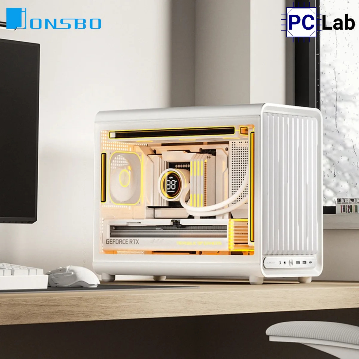 Vỏ case PC máy tính Jonsbo D33 White (M-ATX, Mid Tower, Trắng)